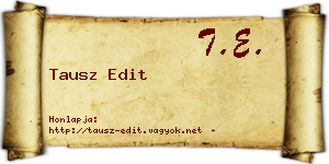 Tausz Edit névjegykártya