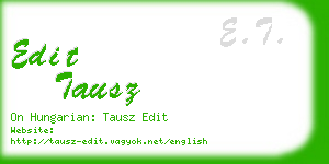 edit tausz business card